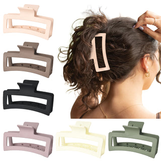 Large Rectangular Hair Claw Clips