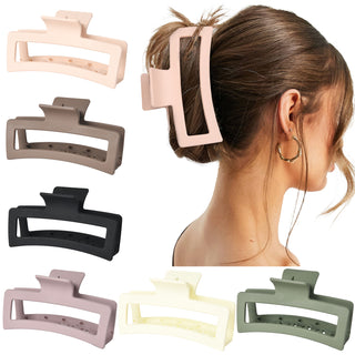 Large Rectangular Hair Claw Clips