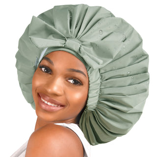 YANIBEST Waterproof Shower Caps| Green