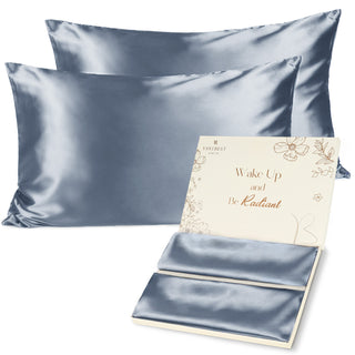 Butter Satin Pillowcases 2 Pack Set| Dream Blue