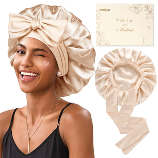 Jaquard Satin Bonnets | Champaign Heart