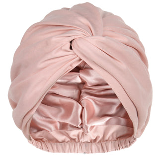 Satin Lined Knotted Turban| Millennium Pink