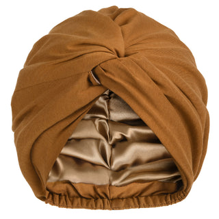 Satin Lined Knotted Turban| Yellow