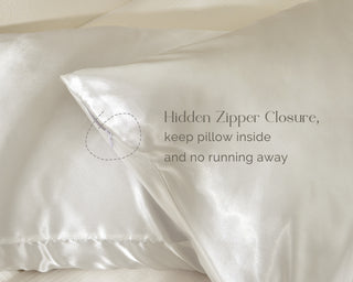 Butter Satin Pillowcases 2 Pack Set| Pure White