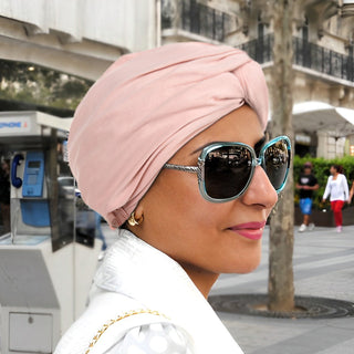 Satin Lined Knotted Turban| Millennium Pink