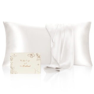 Butter Satin Pillowcases 2 Pack Set| Pure White