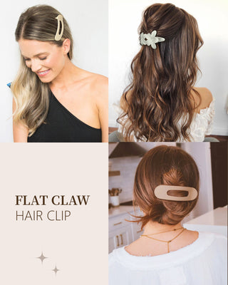 Floral French Concord Flat Hair Clips