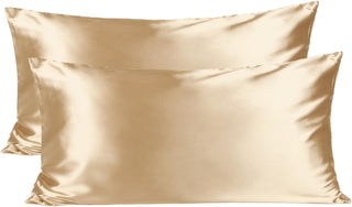 Butter Satin Pillowcases 2 Pack Set| Golden Champagne