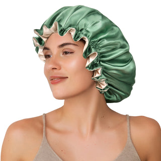 Butter-Satin Blooming Edge Bonnet|  Green