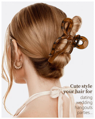 Bow Tie Hair Claw Clips