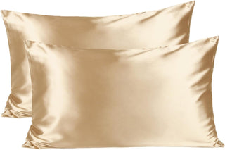 Butter Satin Pillowcases 2 Pack Set| Golden Champagne