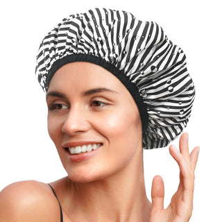 YANIBEST Waterproof Shower Cap| Stripes