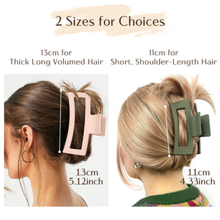 Large Rectangular Hair Claw Clips