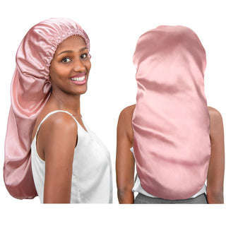 Long Tail Satin Bonnet| Millennial Pink