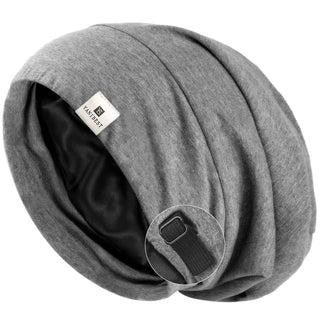 Slouchy Satin Lined Cap| Dim Gray