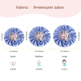 Super Baby Satin Bonnets| Baby Blue