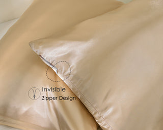 Butter Satin Pillowcases 2 Pack Set| Golden Champagne