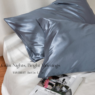 Butter Satin Pillowcases 2 Pack Set| Dream Blue