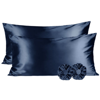 YANIBEST Butter Satin Pillowcases 2 Pack Set Pillow Covers| Ocean Blue