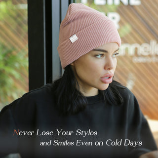 Satin Lined Cuffed Beanie Hat Unisex| Rose Pink