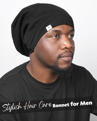 Slouchy Butter-Satin Lined Cap| Black