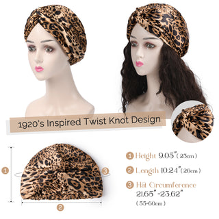 Satin Knotted Turban| Leopard